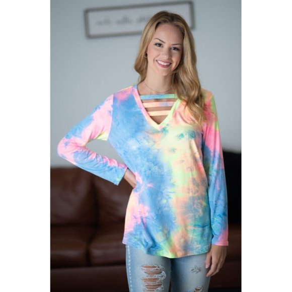Shirley & Stone Tops - Shirley & Stone  Tie Dye Strappy Top